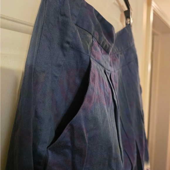 Ellie TAHARI Blue Pleated Skirt Size 8 Floral Colorful A Line Silk? - Picture 3 of 8
